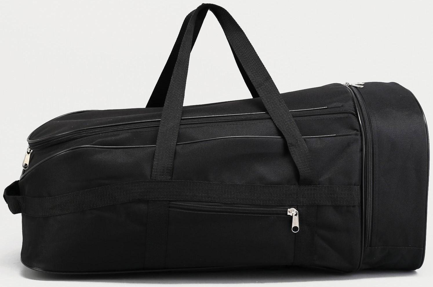 Рюкзак туристический на молнии, 57 л, наружный карман, цвет чёрный