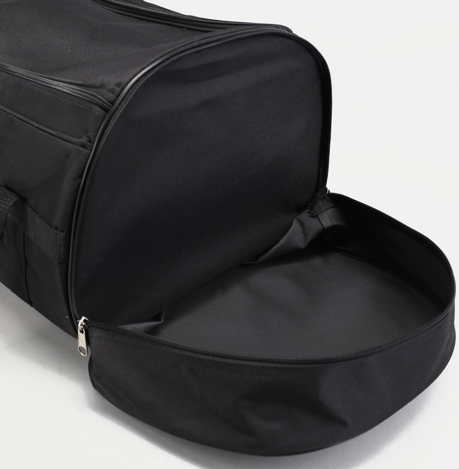 Рюкзак туристический на молнии, 57 л, наружный карман, цвет чёрный