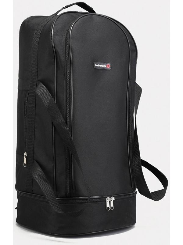 Рюкзак туристический на молнии, 57 л, наружный карман, цвет чёрный