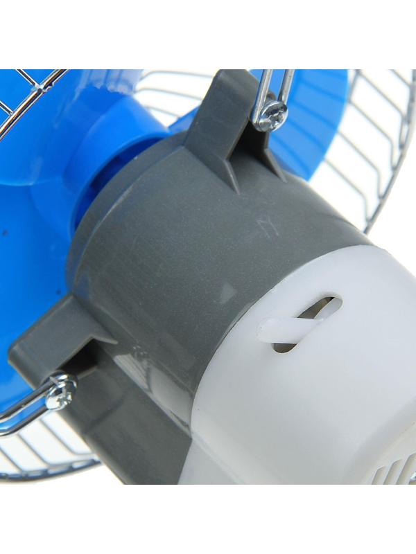 Вентилятор салона на прищепке, 12 В, провод 1.2 м, d19 см