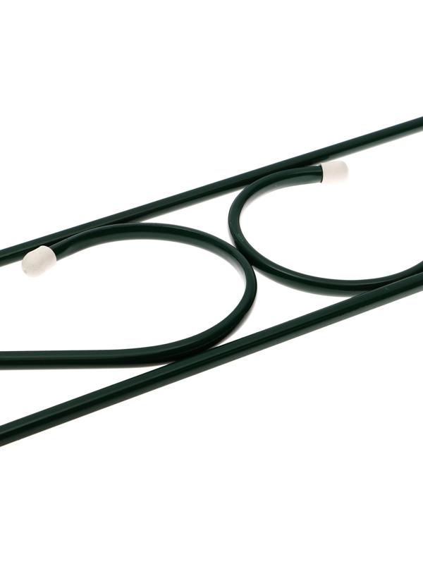 Ограждение декоративное, 37 × 410 см, 5 секций, с заглушками, металл, зелёное, «Узкий»