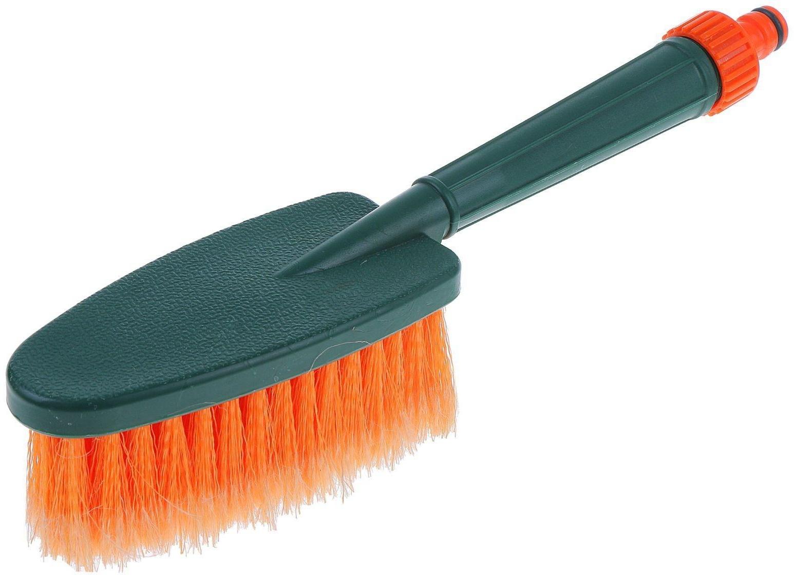 Щетка для мытья Li-Sa, проточная ручка со штуцером для подачи воды, 31 см