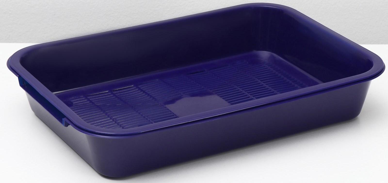 Туалет средний с сеткой 36 х 26 х 6,5 см, синий/черничный