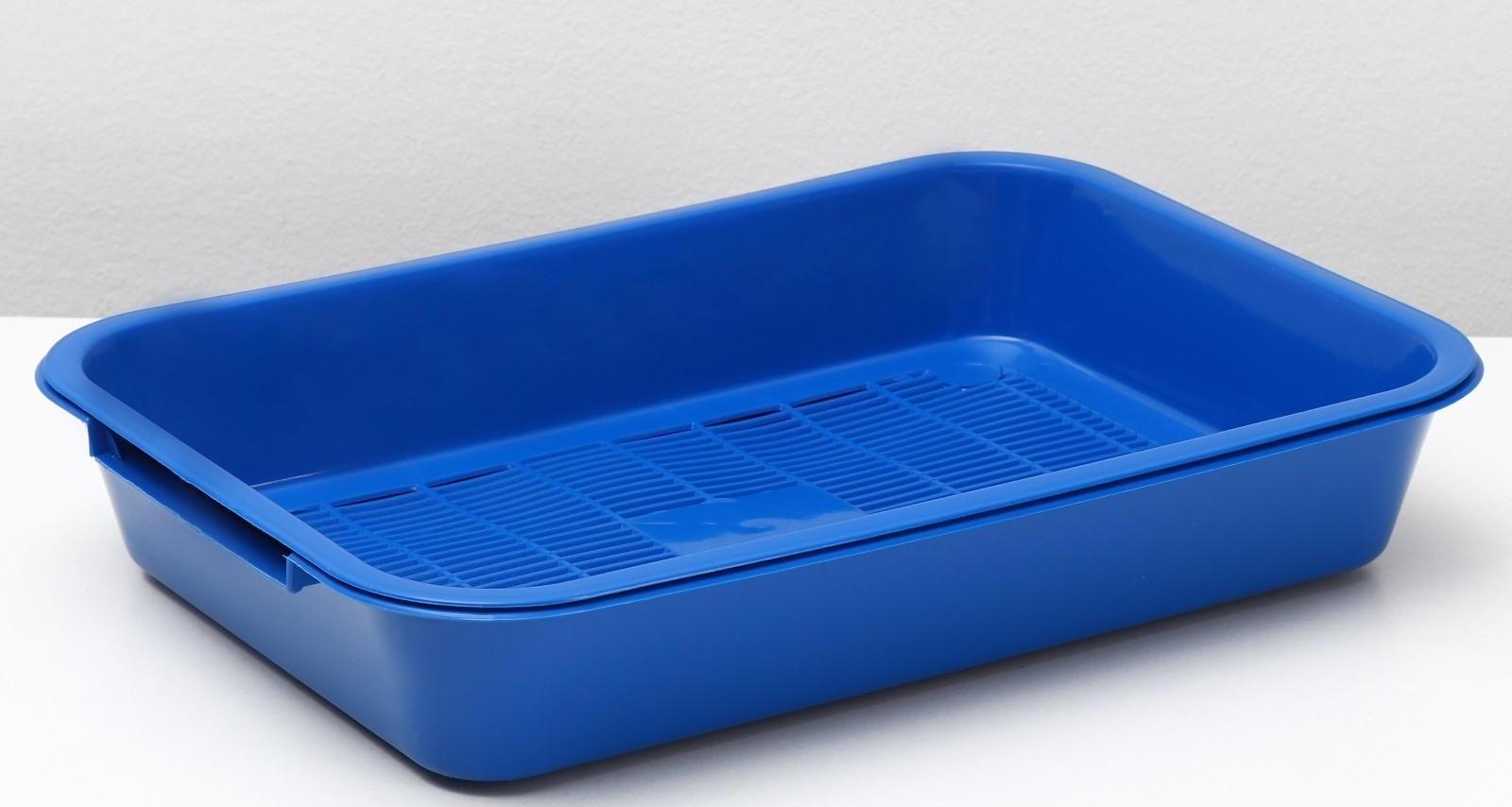 Туалет средний с сеткой 36 х 26 х 6,5 см, синий/черничный