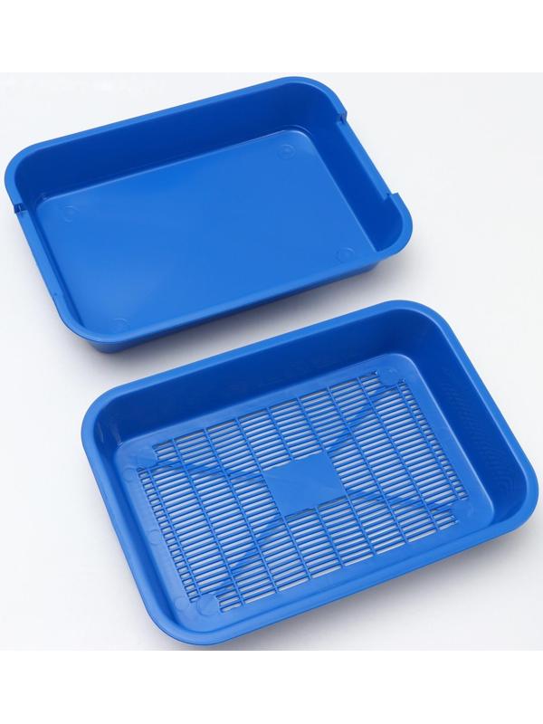 Туалет средний с сеткой 36 х 26 х 6,5 см, синий/черничный