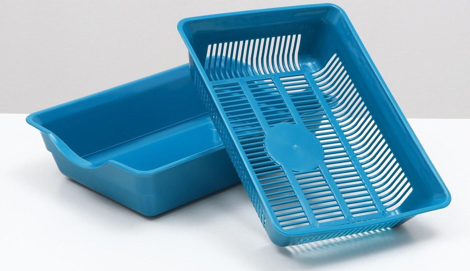 Туалет глубокий с сеткой 36 х 25 х 9 см, синий