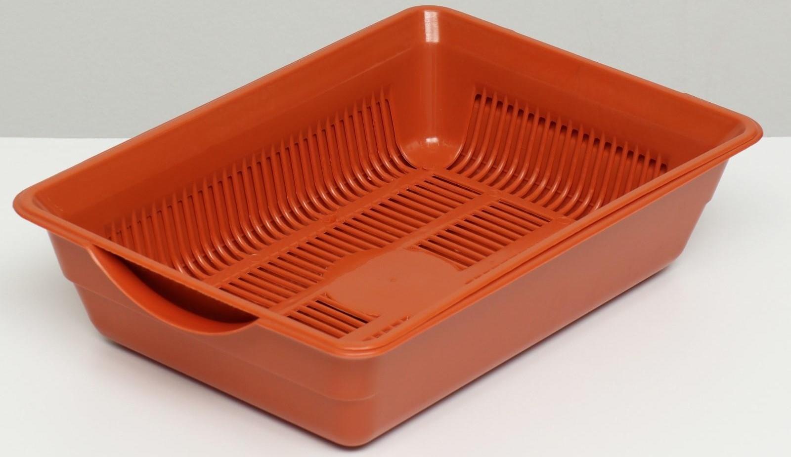 Туалет глубокий с сеткой 36 х 25 х 9 см, коричневый