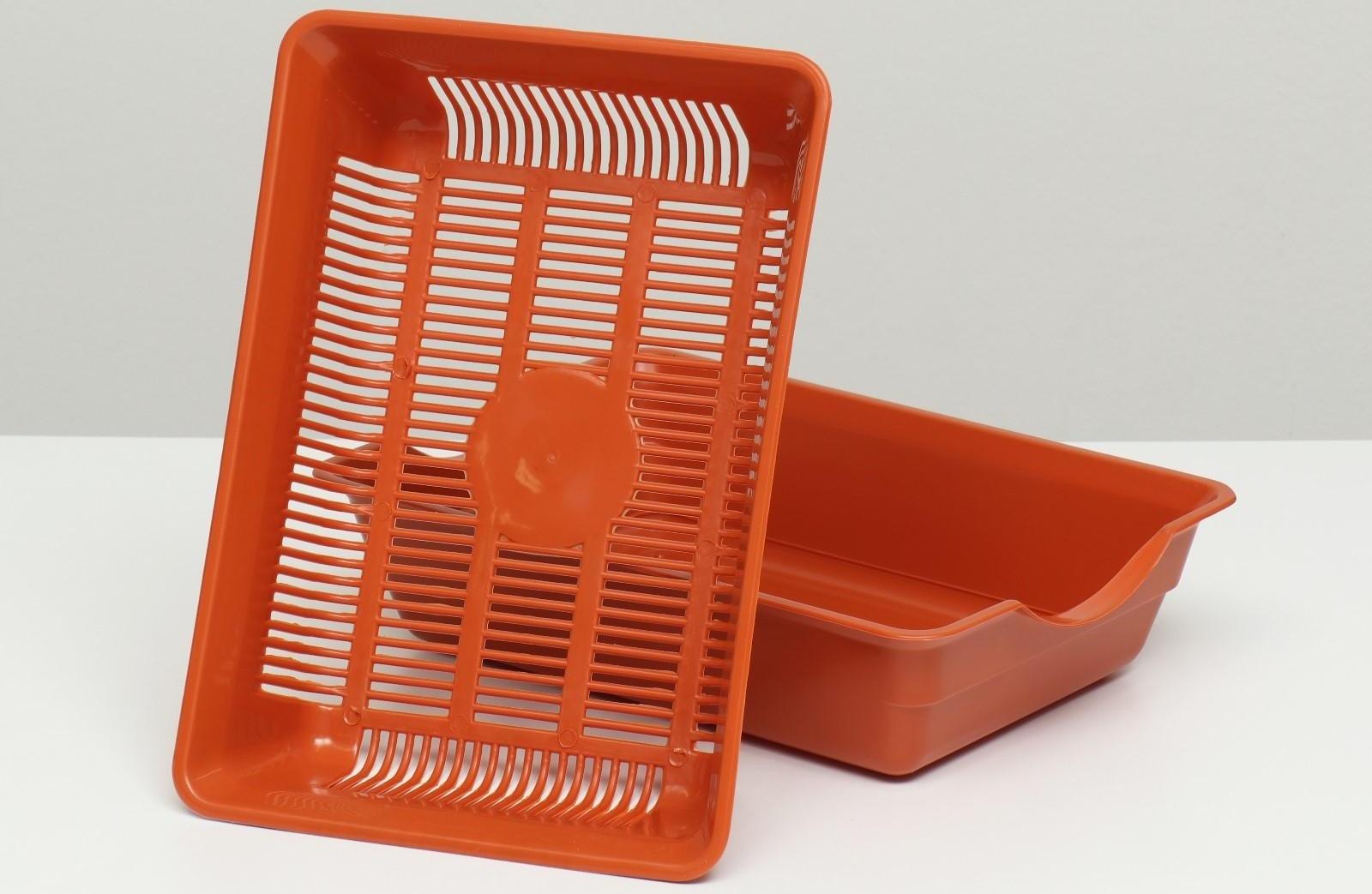 Туалет глубокий с сеткой 36 х 25 х 9 см, коричневый