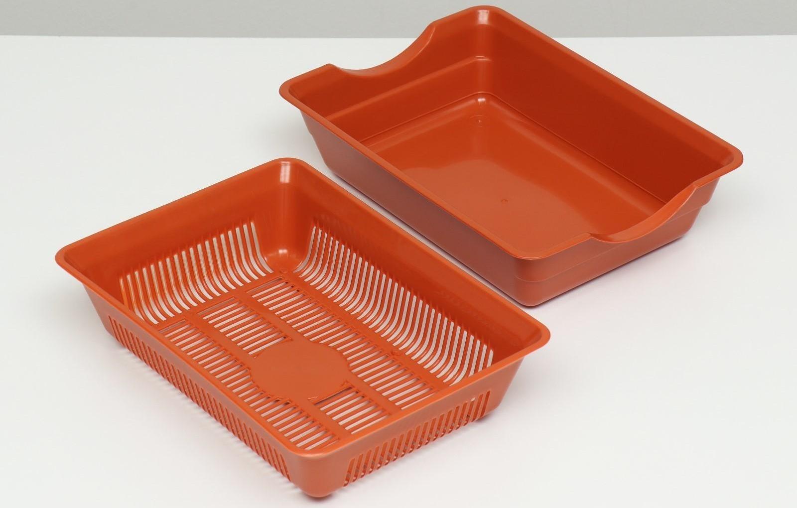 Туалет глубокий с сеткой 36 х 25 х 9 см, коричневый