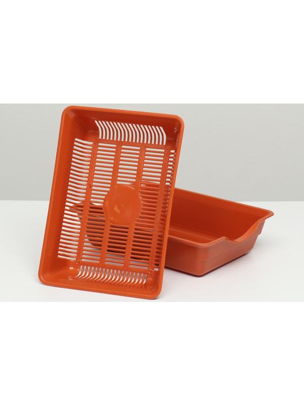 Туалет глубокий с сеткой 36 х 25 х 9 см, коричневый