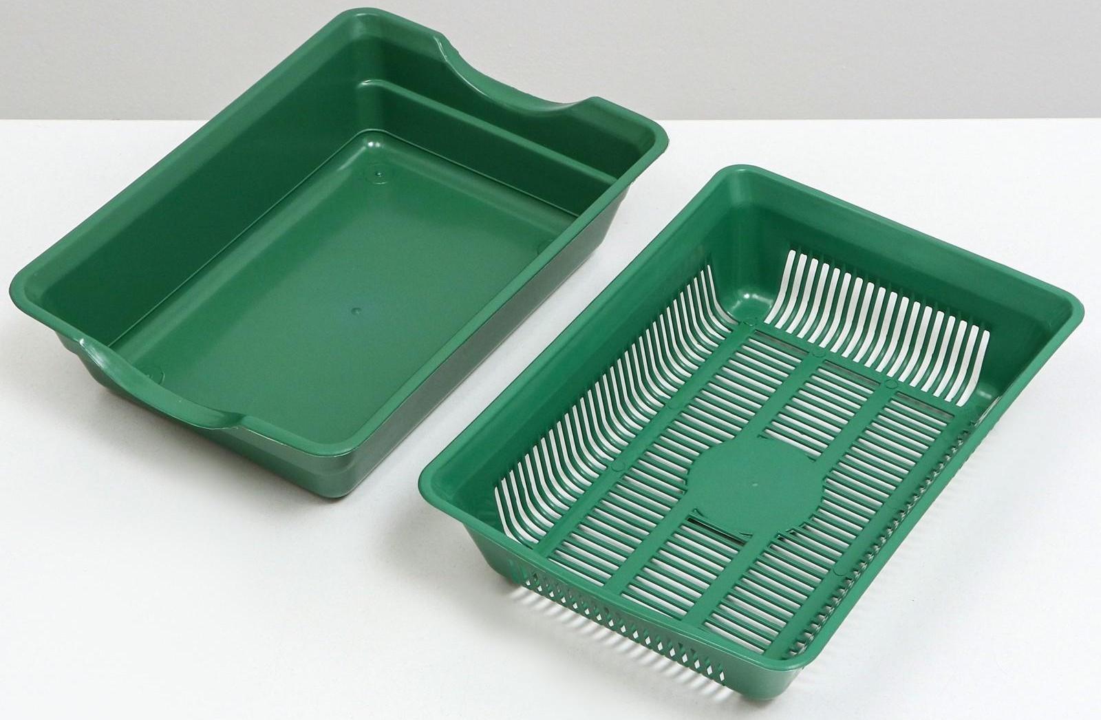 Туалет глубокий с сеткой 36 х 25 х 9 см, зеленый