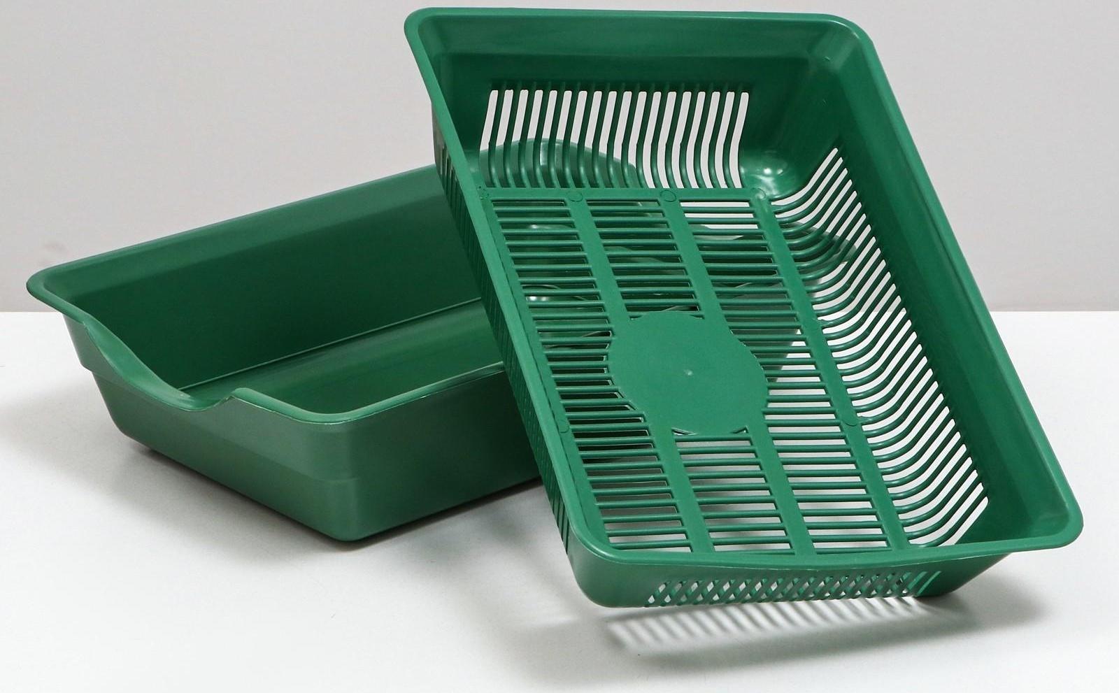 Туалет глубокий с сеткой 36 х 25 х 9 см, зеленый