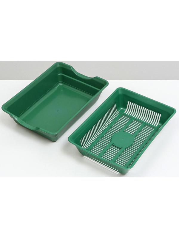 Туалет глубокий с сеткой 36 х 25 х 9 см, зеленый