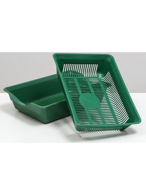 Туалет глубокий с сеткой 36 х 25 х 9 см, зеленый