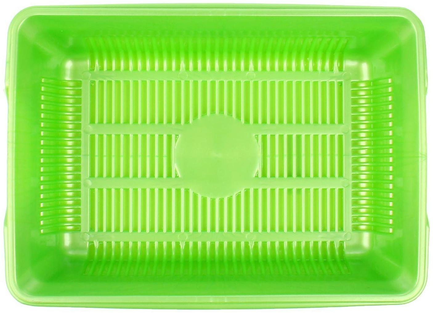 Туалет перламутровый глубокий с сеткой, 38,5 х 26 х 9 см, зеленый