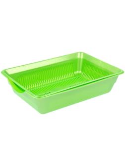 Туалет перламутровый глубокий с сеткой, 38,5 х 26 х 9 см, зеленый