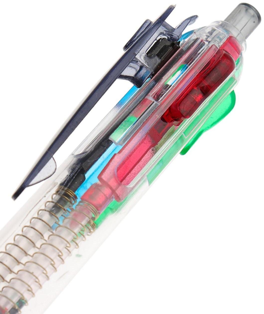 Ручка шариковая Calligrata, автоматическая, 4-х цветная, МИКС