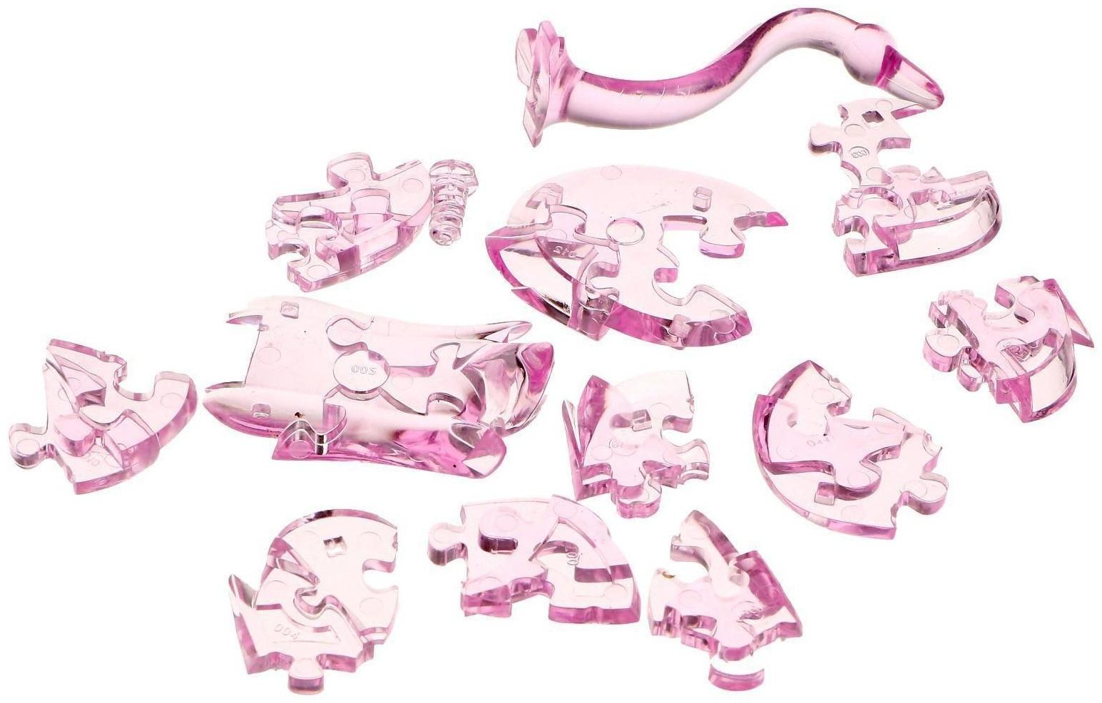 Пазл 3D кристаллический «Лебедь», 13 деталей, МИКС