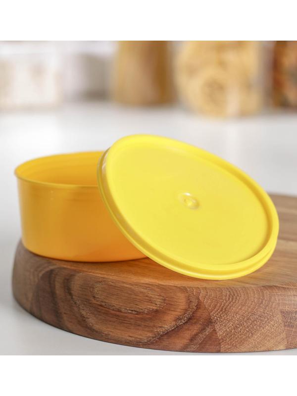 Контейнер пищевой 450 мл с герметичной крышкой, цвет жёлтый