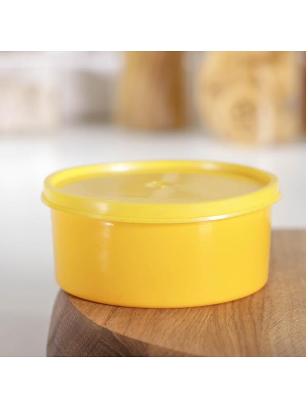 Контейнер пищевой 450 мл с герметичной крышкой, цвет жёлтый