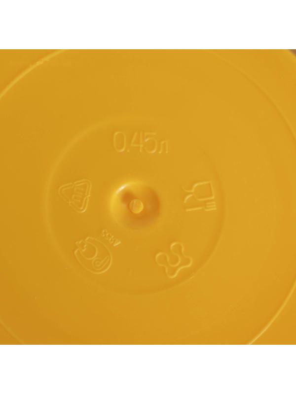 Контейнер пищевой 450 мл с герметичной крышкой, цвет жёлтый