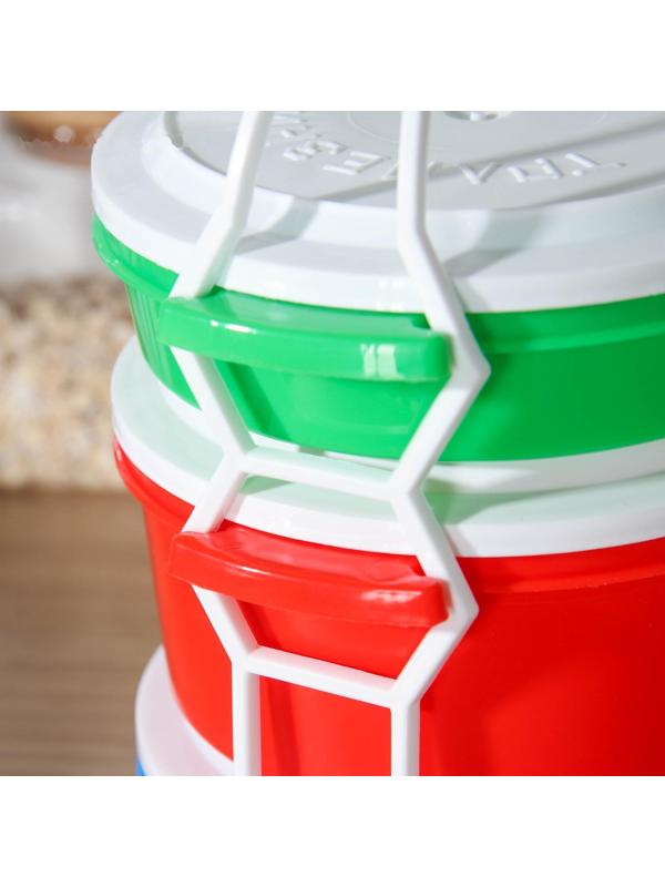 Набор пищевых контейнеров «Трапезница», 3 шт: 0,6 л, 2 шт - 1 л, цвет МИКС