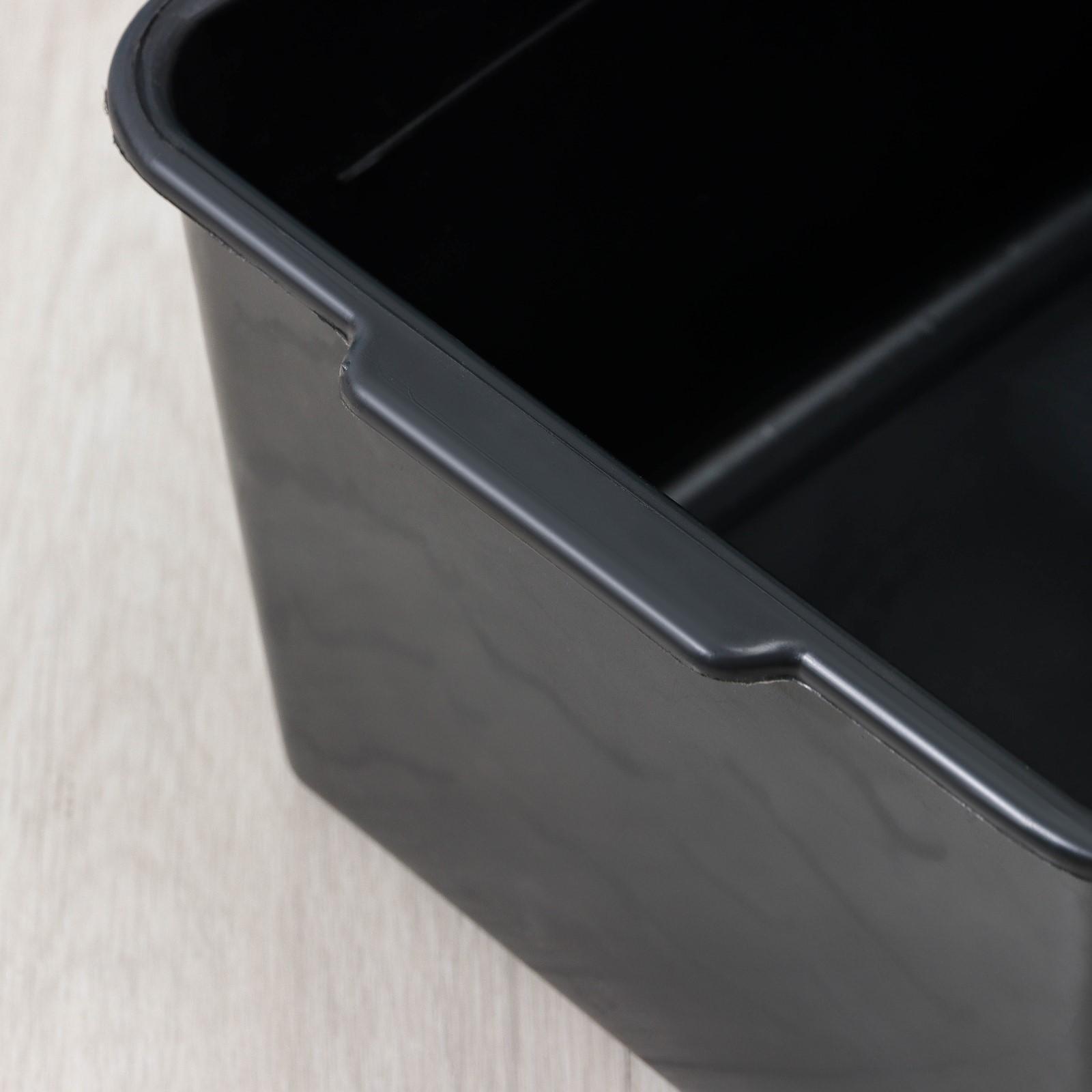 Ёмкость для хранения, 18 л, 42×30×20 см, цвет чёрный