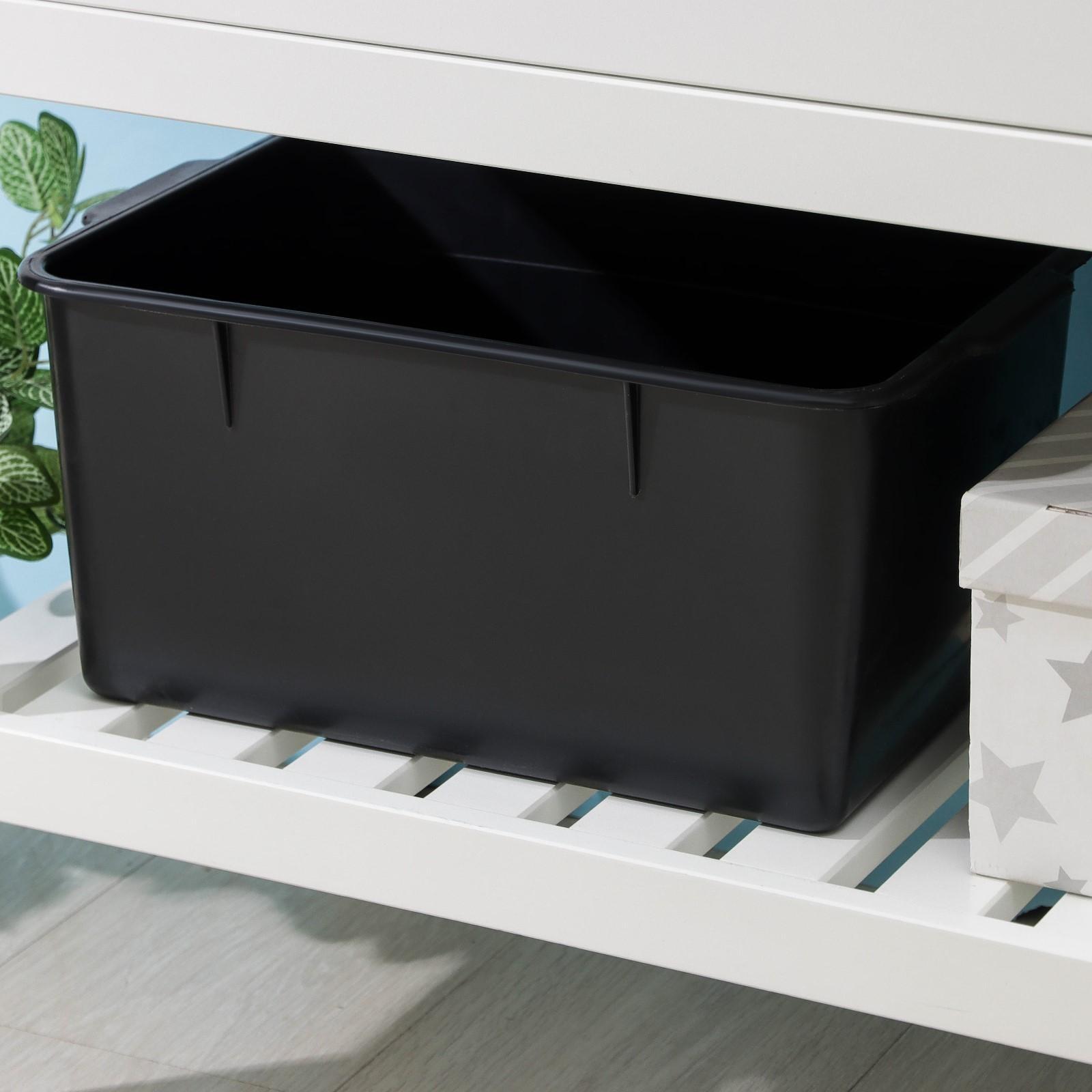 Ёмкость для хранения, 18 л, 42×30×20 см, цвет чёрный