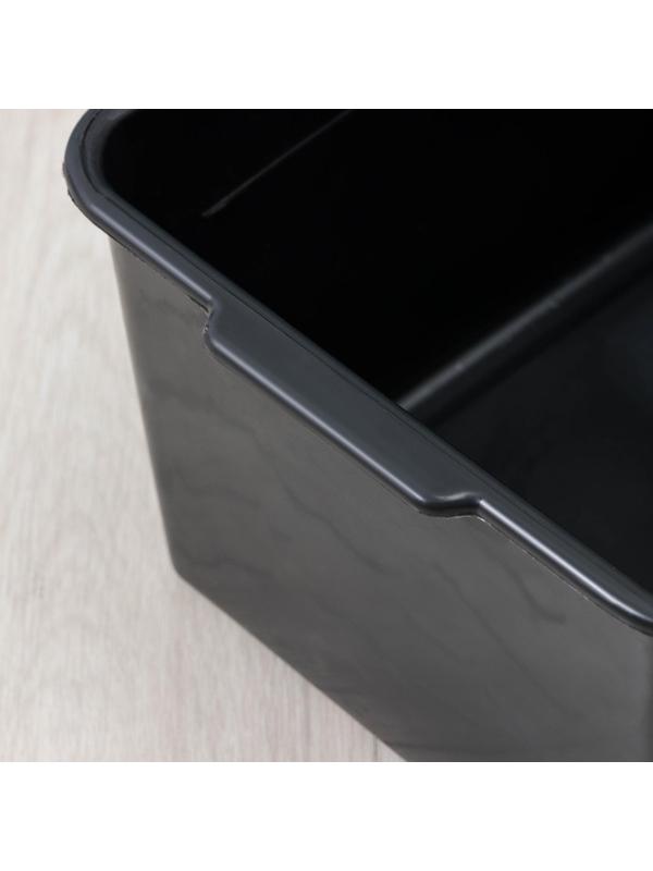 Ёмкость для хранения, 18 л, 42×30×20 см, цвет чёрный