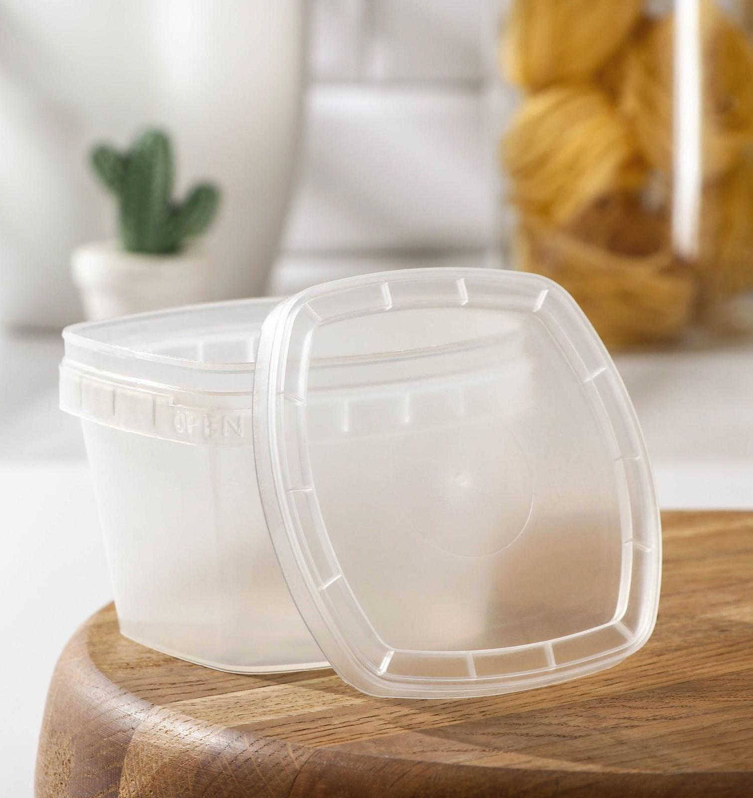 Контейнер пищевой с герметичной крышкой, 280 мл, прозрачный