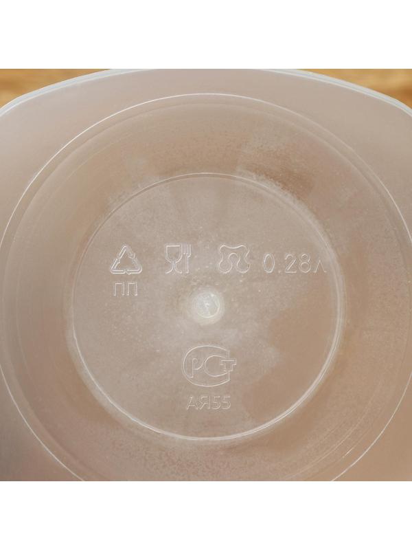 Контейнер пищевой с герметичной крышкой, 280 мл, прозрачный