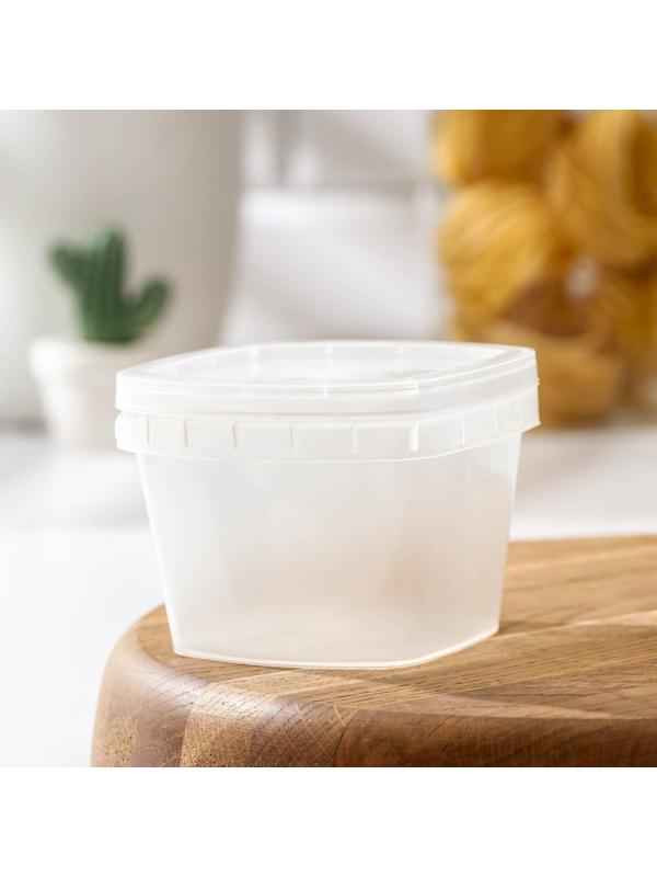 Контейнер пищевой с герметичной крышкой, 280 мл, прозрачный