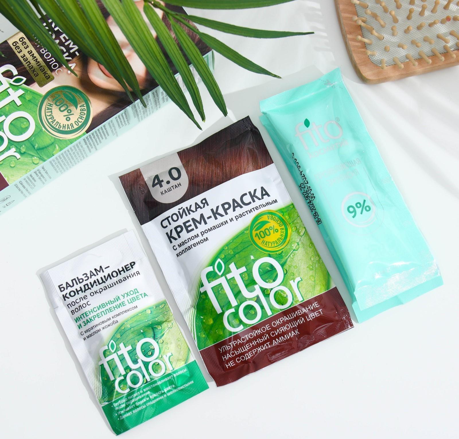 Стойкая крем-краска для волос Fitocolor, тон каштан, 115 мл