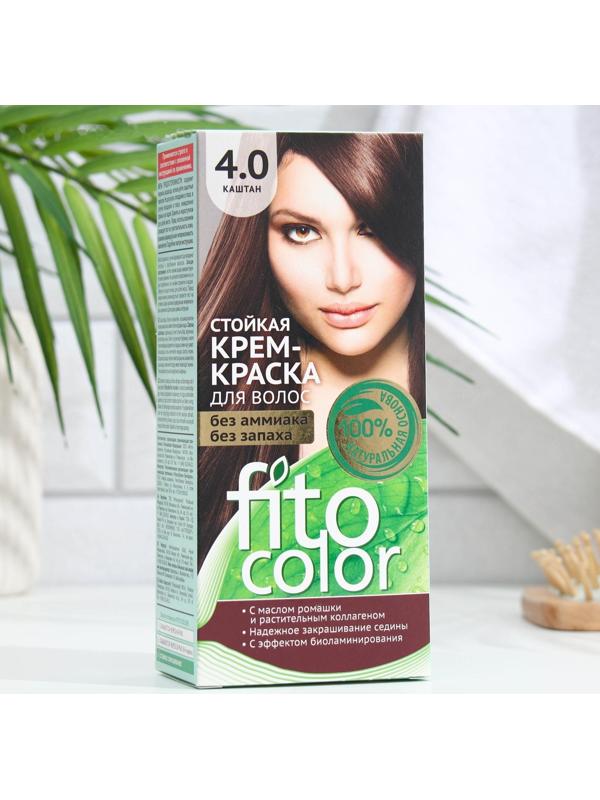 Стойкая крем-краска для волос Fitocolor, тон каштан, 115 мл