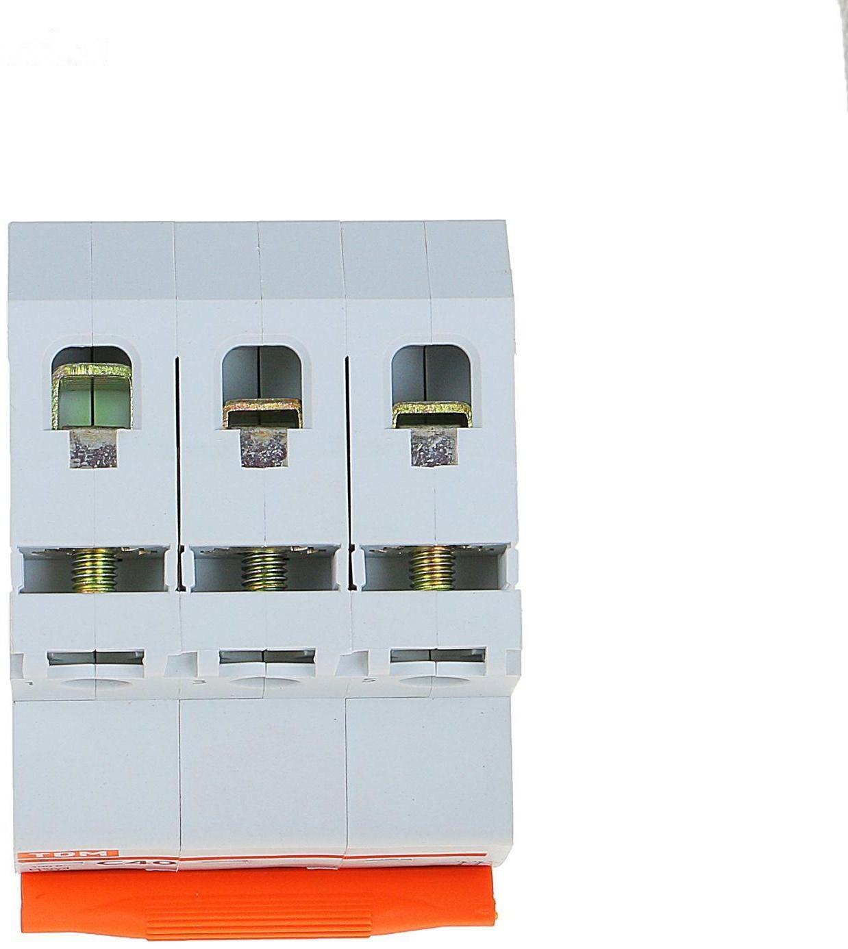 Выключатель автоматический TDM ВА47-29, 3п, 40 А, 4.5 кА