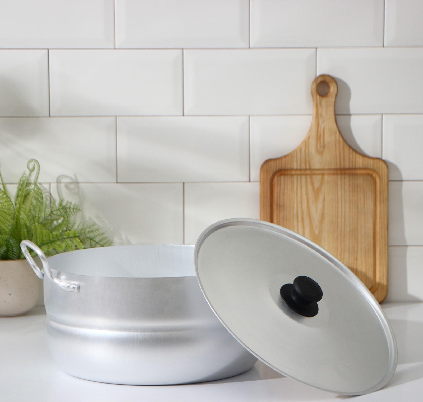 Кастрюля, 8 л, металлическая крышка, цвет хромированный