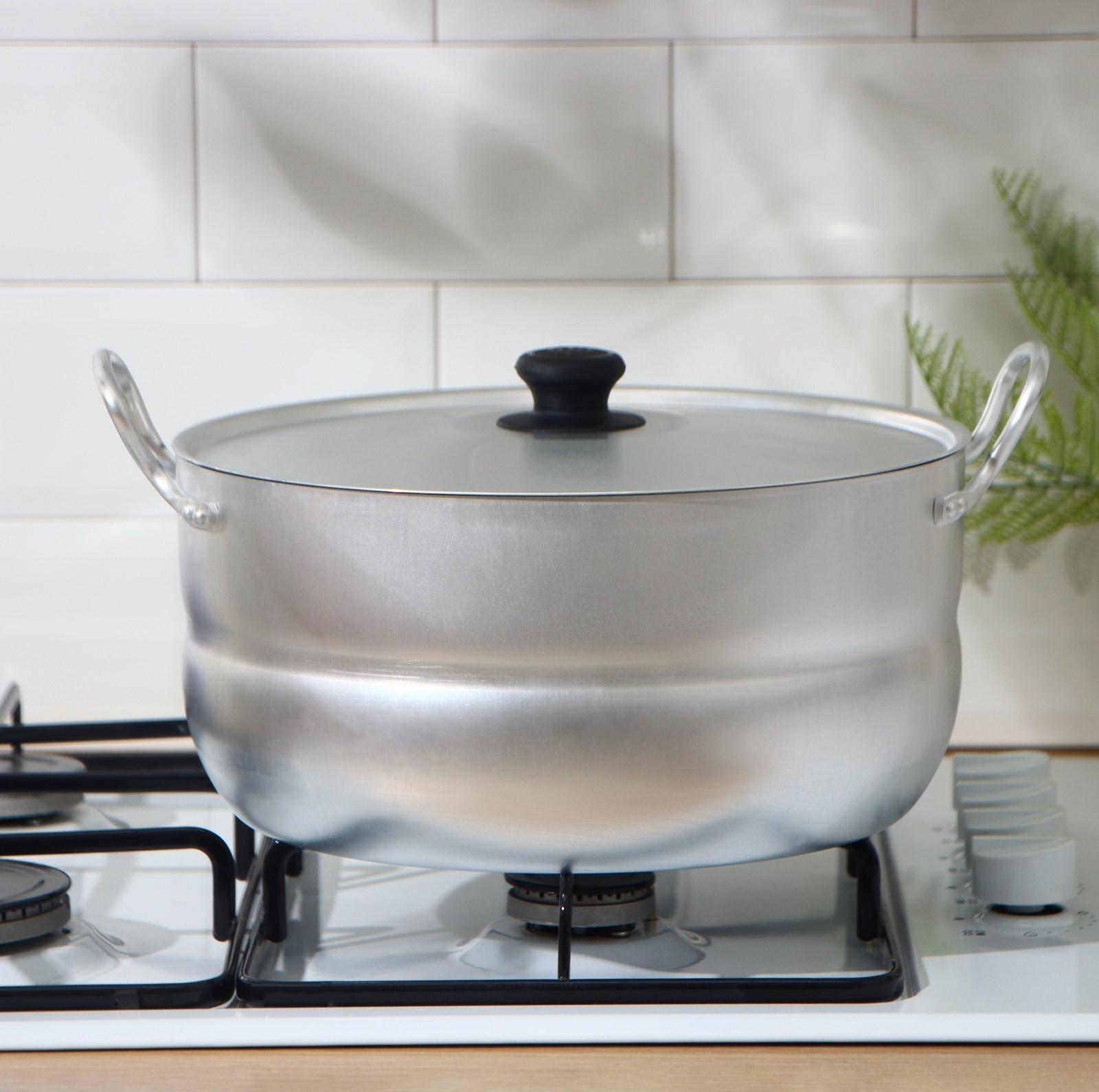 Кастрюля, 8 л, металлическая крышка, цвет хромированный