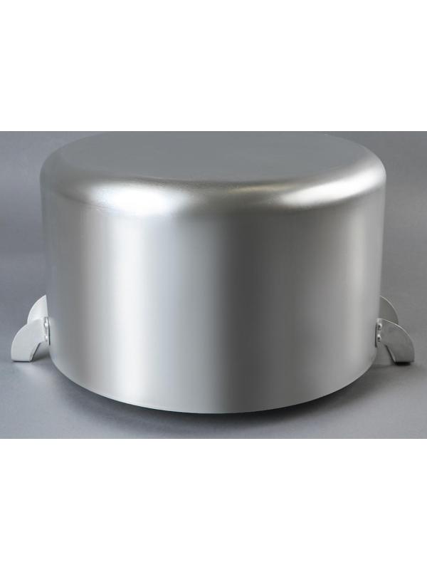 Кастрюля, 15 л, металлическая крышка, цвет хромированный