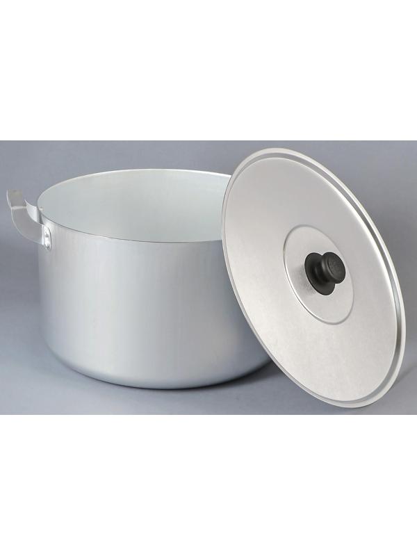Кастрюля, 15 л, металлическая крышка, цвет хромированный