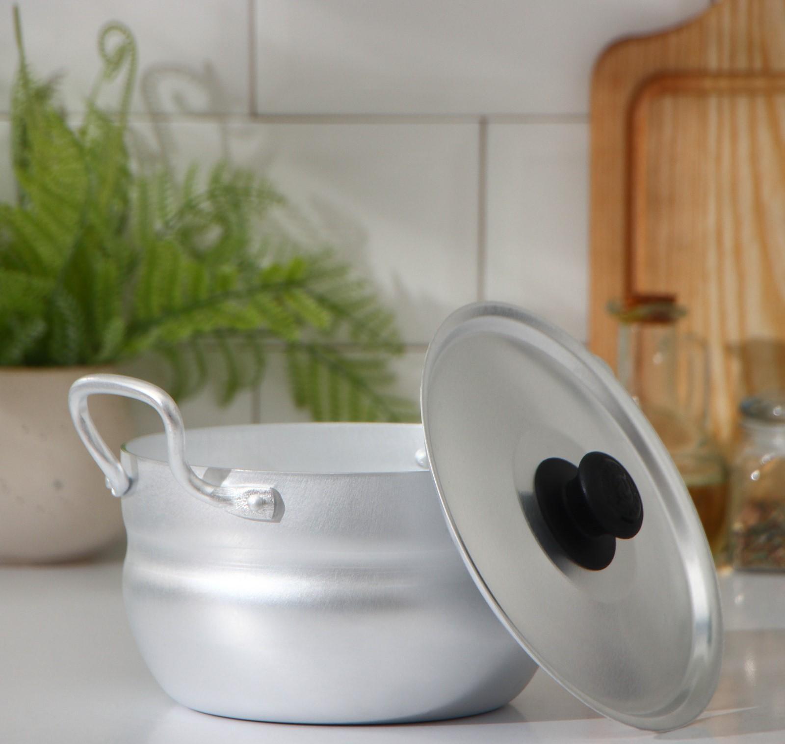 Кастрюля, 1,7 л, металлическая крышка, цвет хромированный