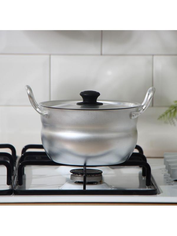 Кастрюля, 1,7 л, металлическая крышка, цвет хромированный