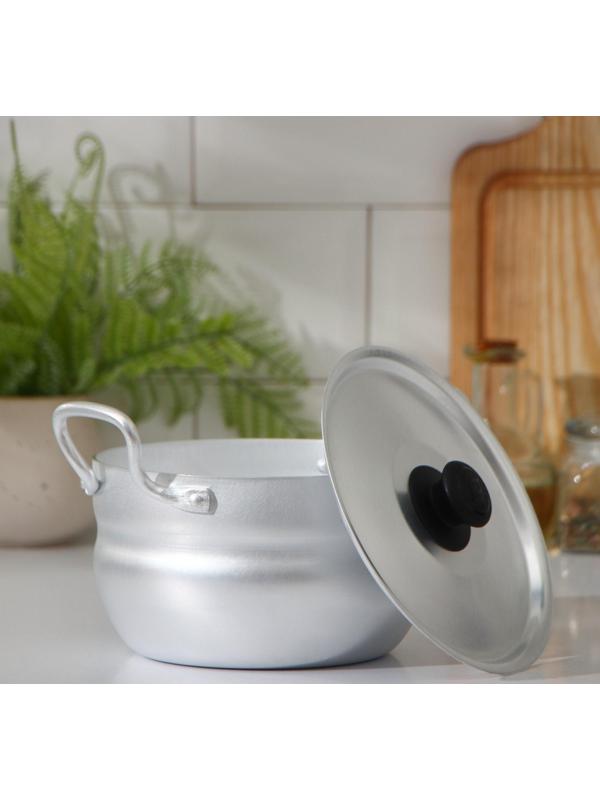 Кастрюля, 1,7 л, металлическая крышка, цвет хромированный