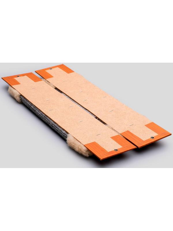 Когтеточка ковролиновая угловая, малая 45x10 см микс цветов