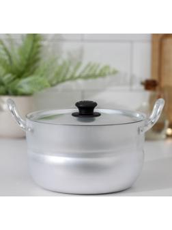 Кастрюля, 2,5 л, полусферическая, цвет хромированный