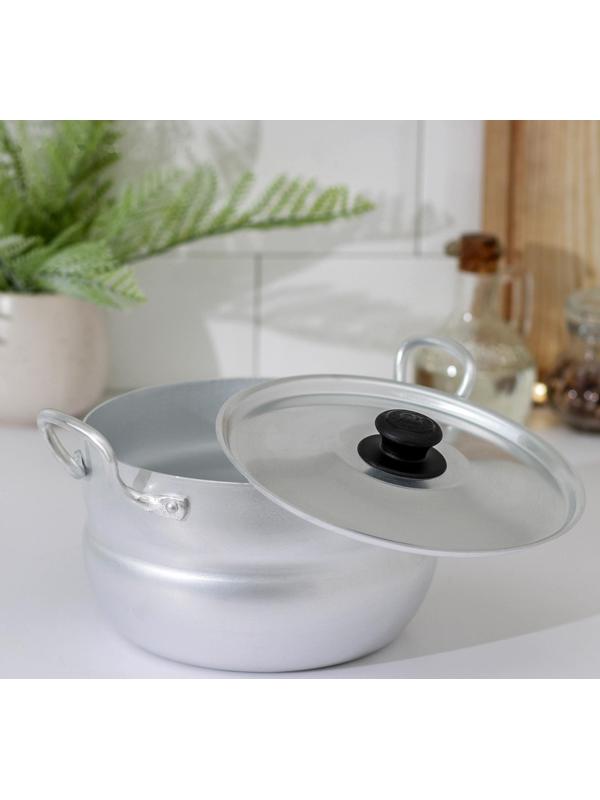 Кастрюля, 2,5 л, полусферическая, цвет хромированный