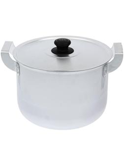 Кастрюля, 5,7 л, металлическая крышка, цвет хромированный