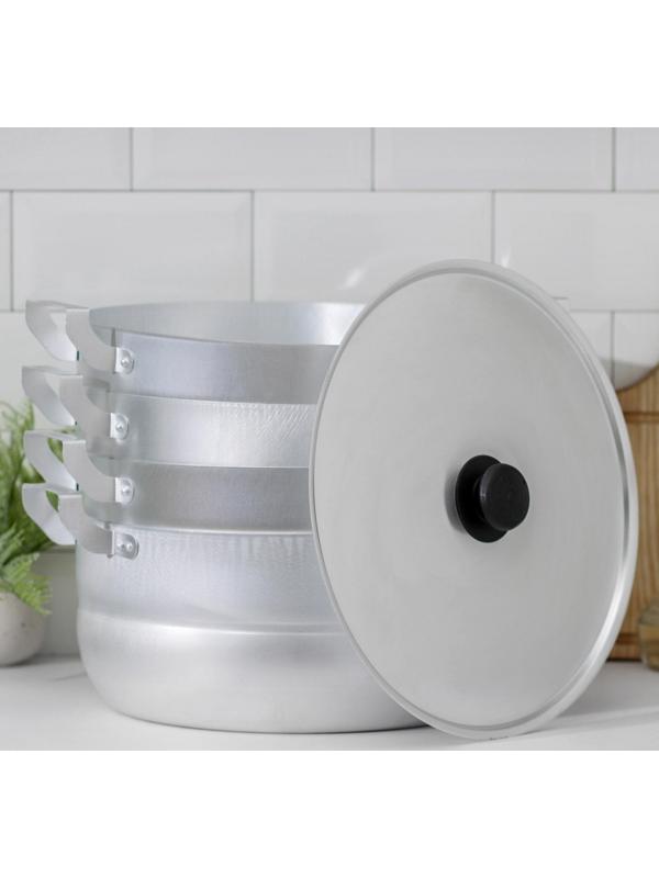 Мантоварка, 13 л, d=34,5 см, с 3 сетками, металлическая крышка