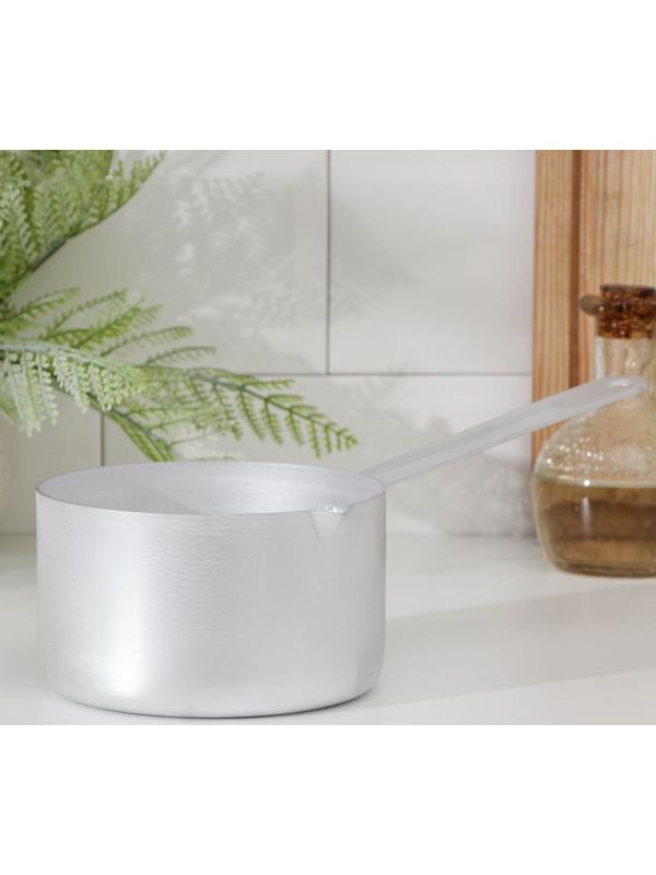 Ковш, 750 мл, металлическая ручка, цвет хромированный