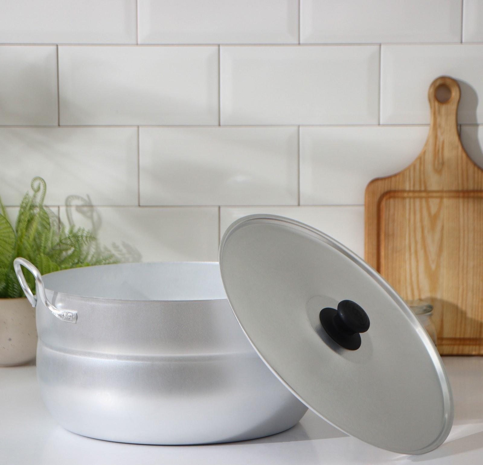 Кастрюля, 10 л, металлическая крышка, цвет серый