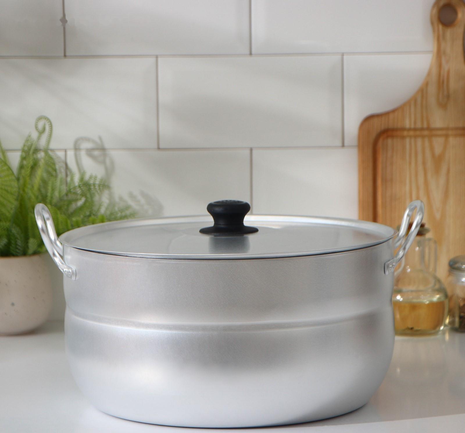 Кастрюля, 10 л, металлическая крышка, цвет серый